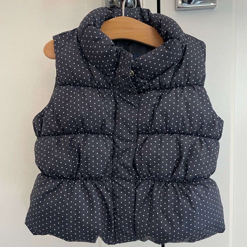 BabyGap Navy with white dots puffy vest 18-24 months